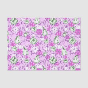 Preppy Palm Beach Print Lavendel & Green Pumpkins Seidenpapier