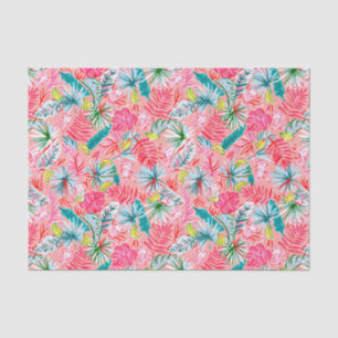 Preppy Palm Beach Print Palm Tree Affen Seidenpapier