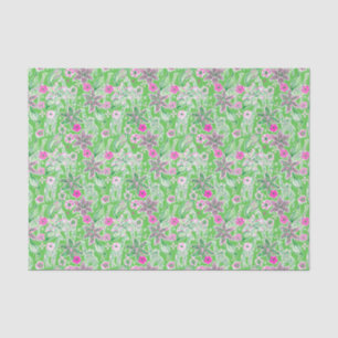Preppy Palm Beach Print Pink und Green Giraffen Seidenpapier