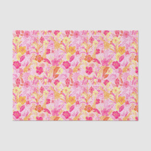 Preppy Palm Beach Print Pink und Orange Giraffen Seidenpapier
