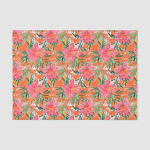 Preppy Palm Beach Tropical Blume Muster Seidenpapier