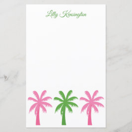 Preppy Palm Trees Personalisiert Stationery