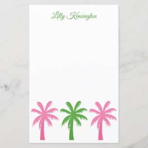 Preppy Palm Trees Personalisiert Stationery