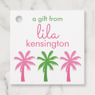 Preppy Palm Trees Personalisierte Geschenke oder L Geschenkanhänger