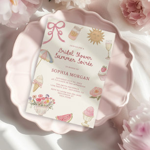 Preppy Pastel Brautparty Summer Soiree Einladung