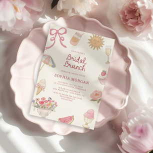 Preppy Pastel Bridal Brunch Einladung
