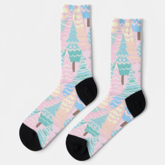 Preppy pastel Christmas tree socken