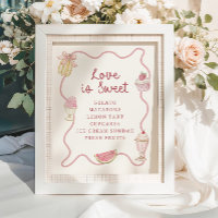 Preppy Pastel Pink Streifen Nachtisch Bar