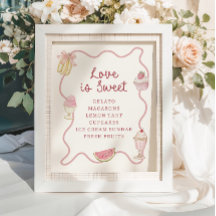 Preppy Pastel Pink Streifen Nachtisch Bar