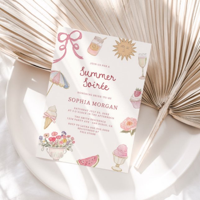 Preppy Pastel Summer Soiree Einladung (Von Creator hochgeladen)