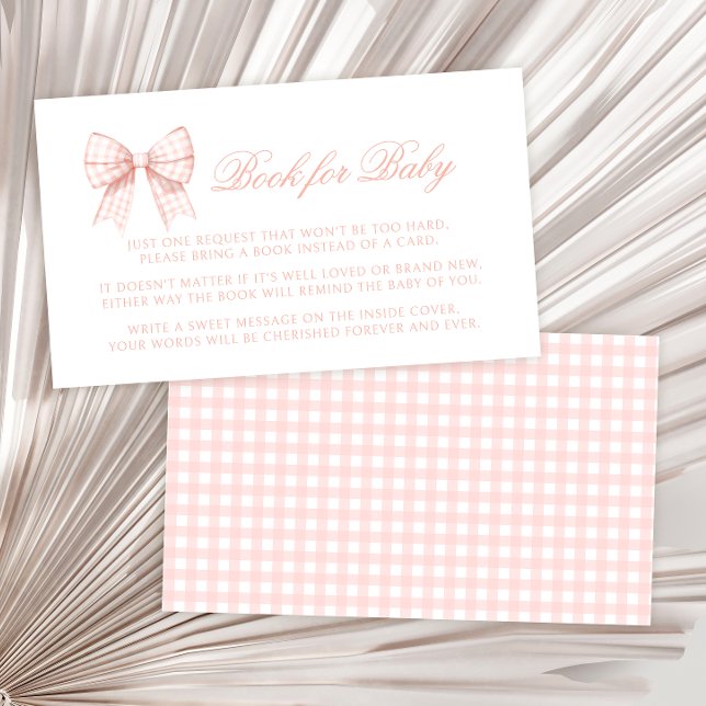 Preppy pastellrosa bow book for baby girl shill begleitkarte (Von Creator hochgeladen)