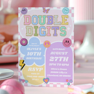 Preppy Patch 10. Geburtstagsparty Einladung