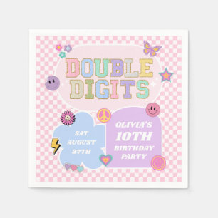 Preppy Patch 10. Geburtstagsparty Serviette