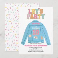 Preppy Patch Jeansjacke 10. Geburtstag