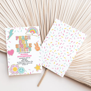 Preppy Patch Peace Out Single Digits 10. Geburtsta Einladung