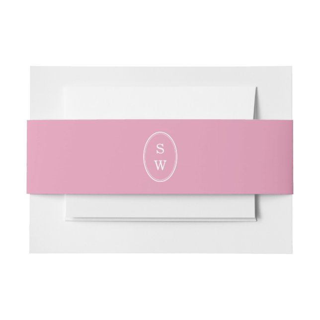 Preppy Peony Pink Chic Wedding Belly Band (Vorderseite Beispiel)