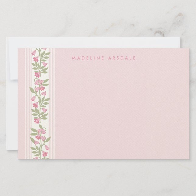 Preppy Personalized floral Briefpapier (Vorderseite)