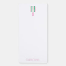 Preppy Personalized Pickleball Notepad