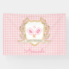 Preppy Pickle Ball | Benutzerdefiniertes Geburtsja Banner