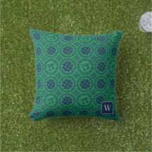 Preppy Pickleball Damask – Navy & Green Dink  