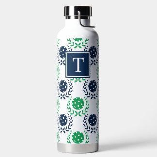 Preppy Pickleball Lorbeerkranz - Navy & Grün Trinkflasche