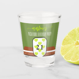 Preppy Pickleball Paddle Foto Dink Birthday Party Schnapsglas
