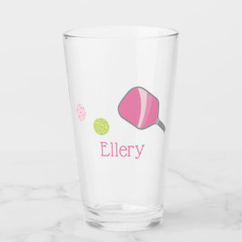 Preppy Pickleball Personalisiert Glass Tumbler