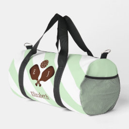 Preppy Pickleball Stripes Duffle Bag