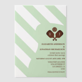 Preppy Pickleball Stripes Wedding