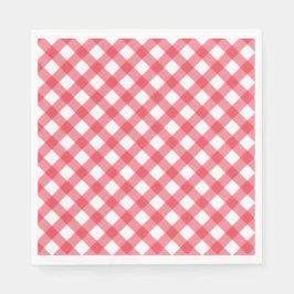 Preppy Picnic Red Kariert Gingham Party Serviette
