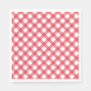 Preppy Picnic Red Kariert Gingham Party Serviette