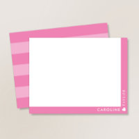 Preppy Pink 2-Tone Streifen Niedlich Girl Personal