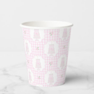 Preppy Pink Bows Trellis Erster Geburtstag Ribbone Pappbecher