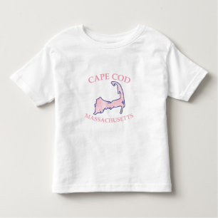 Preppy Pink Cape Cod Massachusetts Kleinkind T-shirt