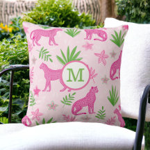 Preppy Pink Cheetah Monogram