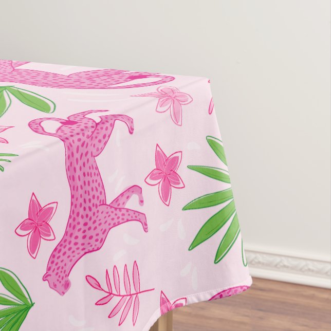 Preppy Pink Cheetah Tischdecke (Beispiel)