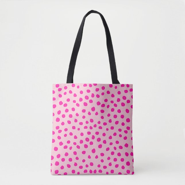 Preppy Pink Dots Moderne Animal Print Spots (Vorderseite)