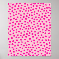 Preppy Pink Dots Moderne Animal Print Spots