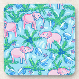 Preppy Pink Elephant Getränkeuntersetzer