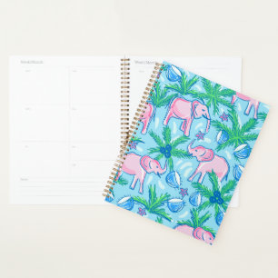 Preppy Pink Elephant Planer