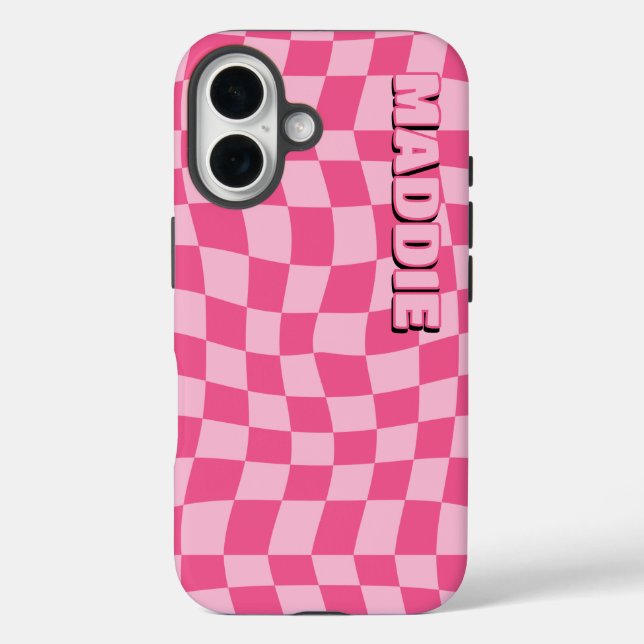 Preppy Pink Geometric Case-Mate iPhone Hülle (Rückseite)