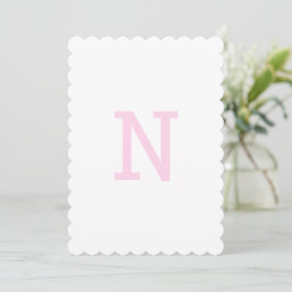 Preppy Pink Ginger Jar Monogram First Banner Einladung