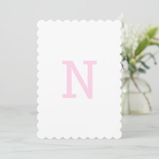 Preppy Pink Ginger Jar Monogram First Banner Einladung