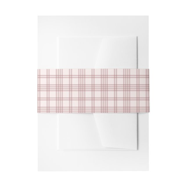 Preppy pink gingham country Bridal Shower Einladungsbanderole (Vorderseite Beispiel)