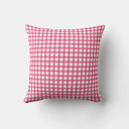 Preppy Pink Gingham Wohnheim Kissen