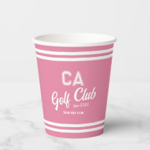 Preppy Pink Golf Club Custom Wappen Party