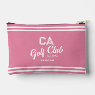 Preppy Pink Golf Club Custom Wappen Zubehörtasche