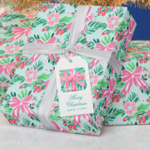 Preppy Pink & Green Weihnachten Geschenk