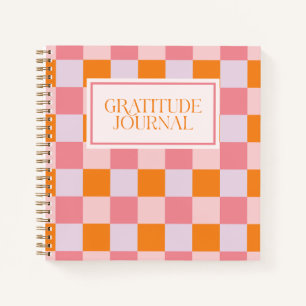 Preppy Pink Herbst Karo Dankbarkeitstagebuch Notizbuch