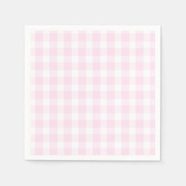 Preppy Pink Kariert Pink Birthday Napkins Serviette